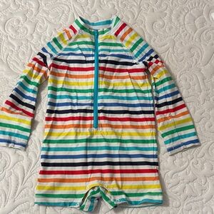 Primary Multicolor Striped Kids Rashguard